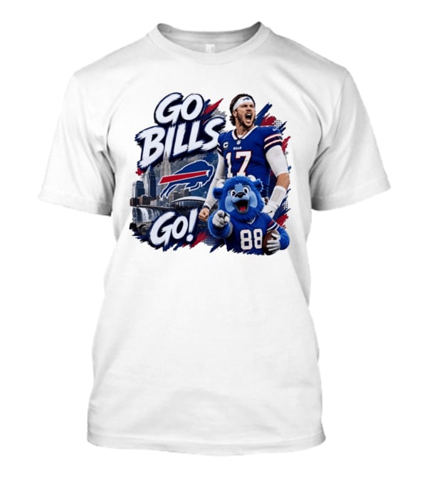 Go Bills Josh Allen Number 17 Buffalo Bills Fan T-Shirt