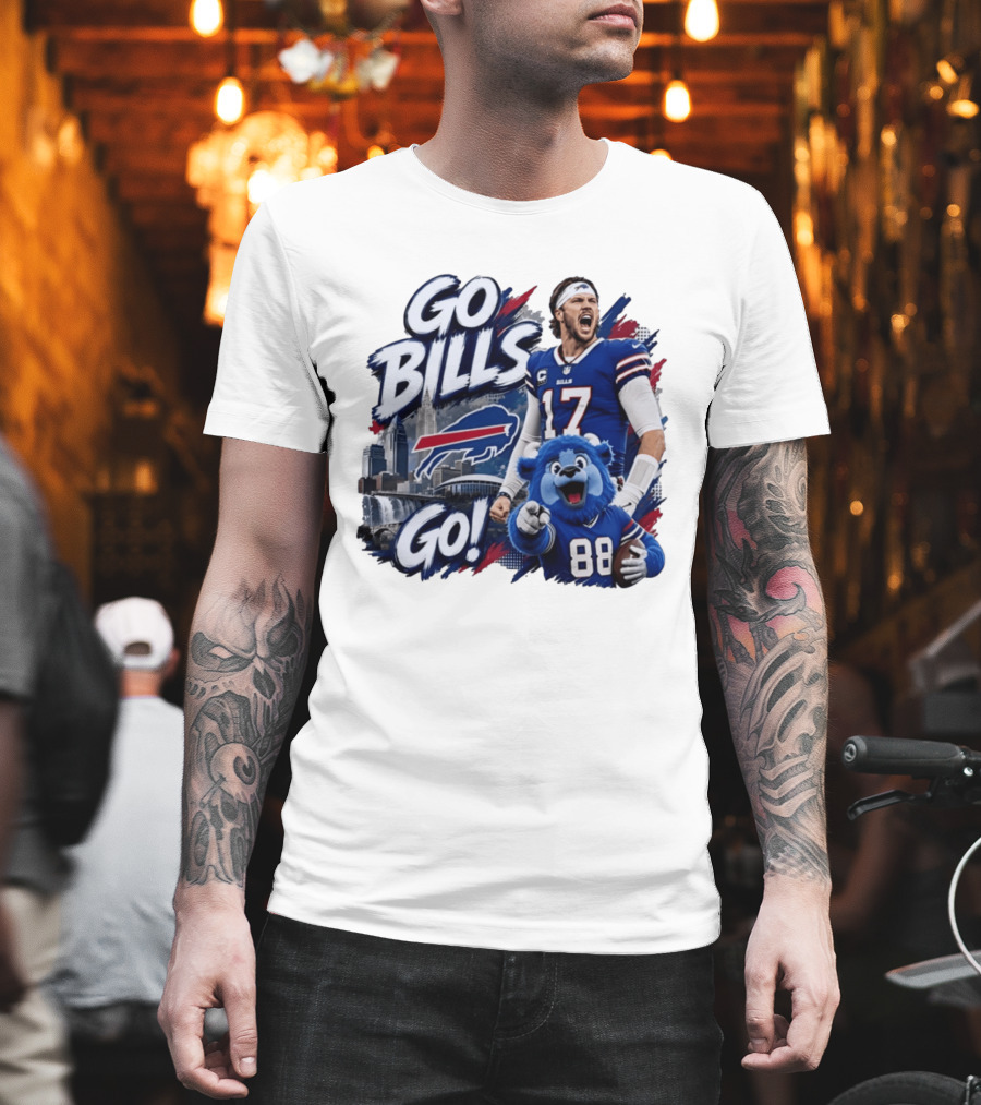 Go Bills Josh Allen Number 17 Buffalo Bills Fan T-Shirt