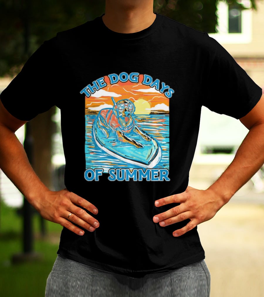 The Dog Days Of Summer Golden Retriever Snorkeling Adventure T-Shirt