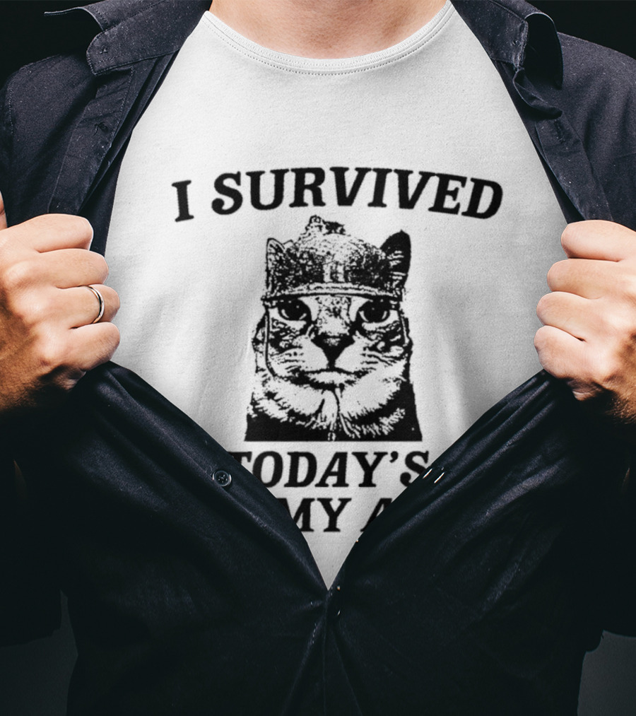 I Survived Today's Tummy Ache Cat T-Shirt