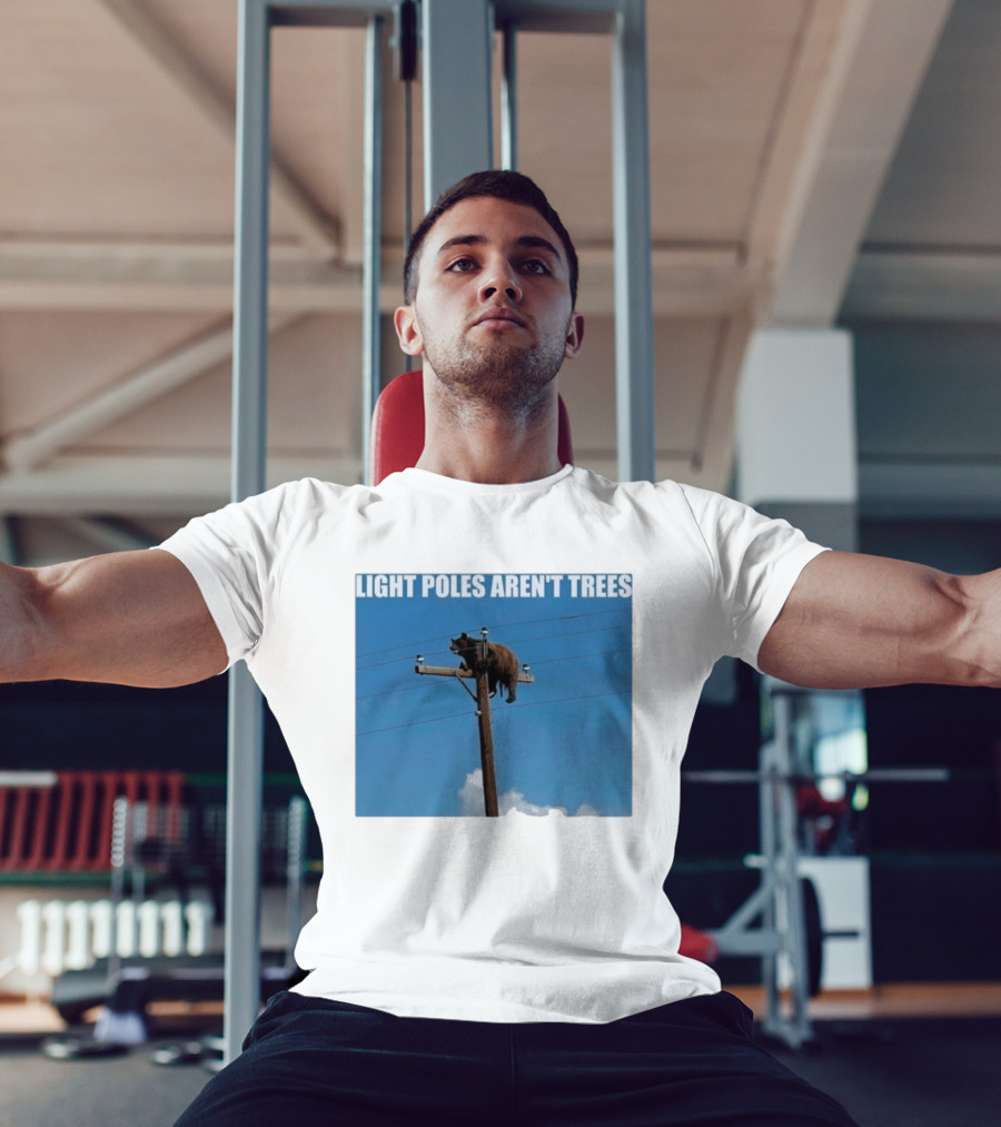 Light Poles Aren't Trees Bear On Pole T-Shirt