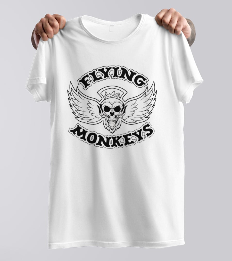 Flying Monkeys Winged Crown Skull T-Shirt