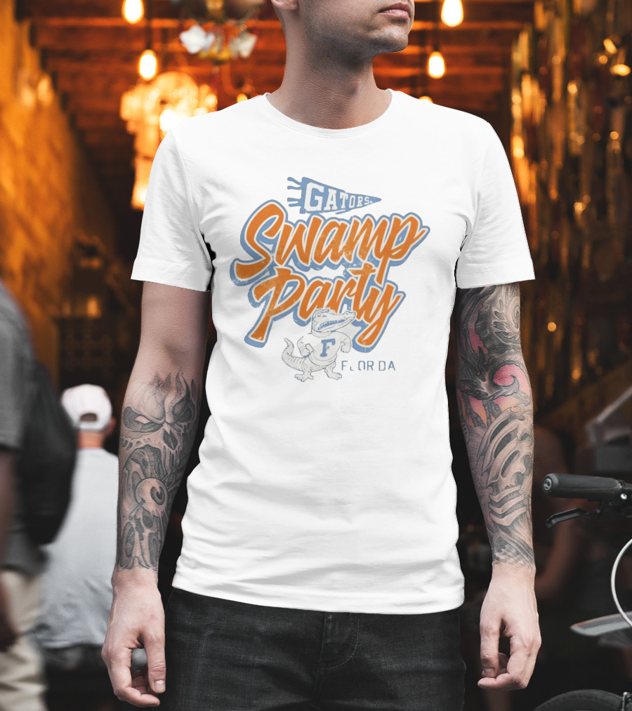 Gators Swamp Party Florida Retro Alligator T-Shirt