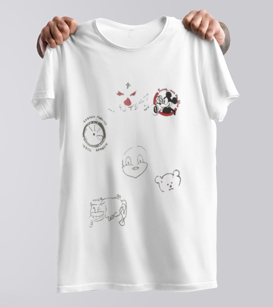 Loe Shimmy Mickey Mouse Paly Hollywood NOCTA Manor Event T-Shirt