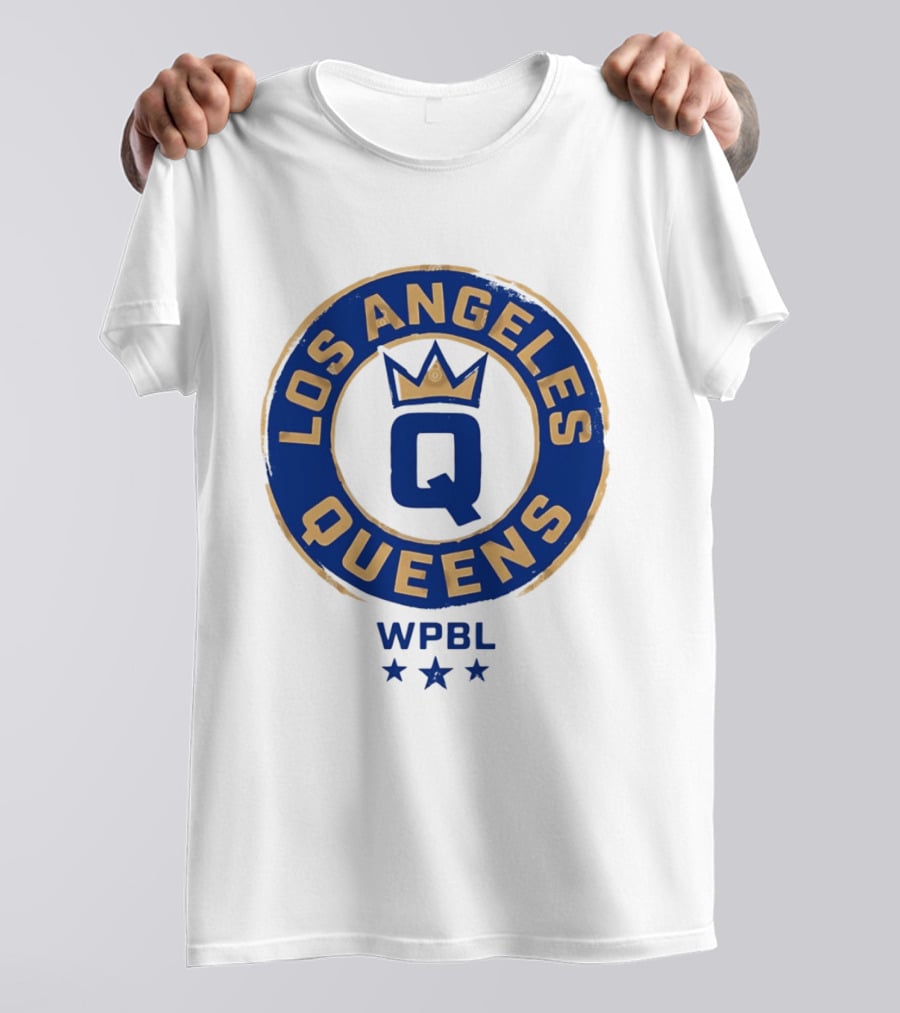 Los Angeles Queens WPBL Women's Professional Basketball League Crest T-Shirt