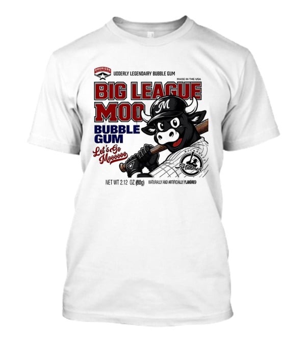 Milwaukee Milkmen Big League Moo Bubble Gum Udderly Legendary Made In USA T-Shirt