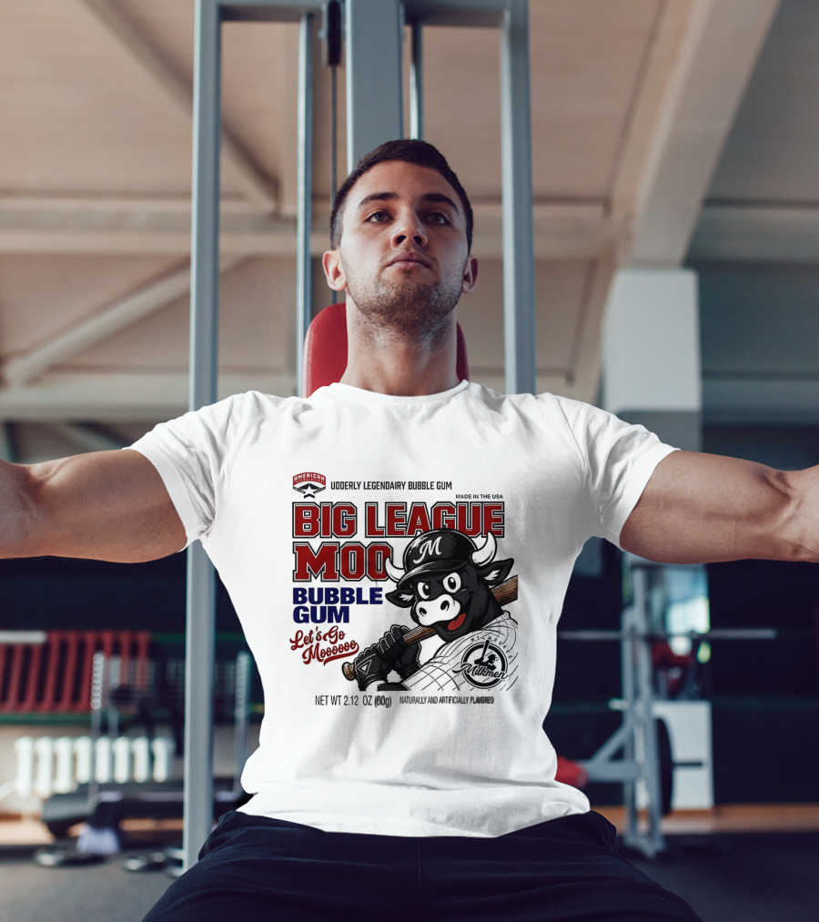 Milwaukee Milkmen Big League Moo Bubble Gum Udderly Legendary Made In USA T-Shirt
