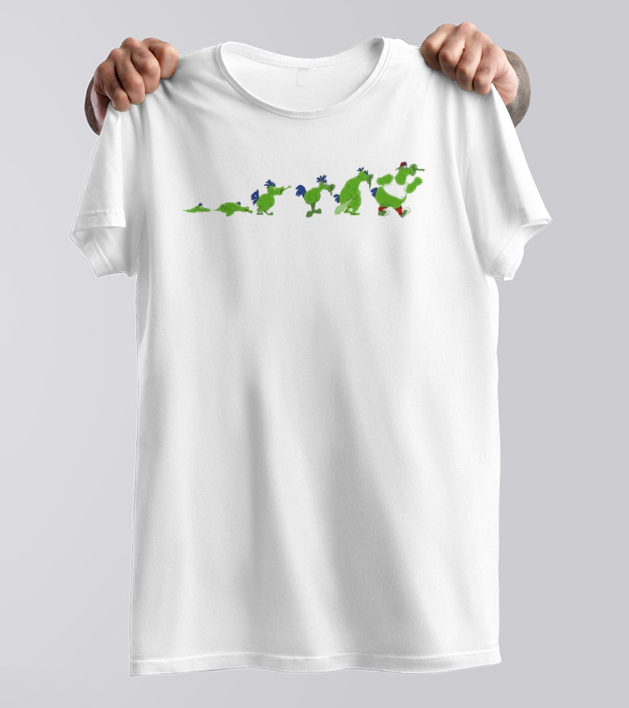 Philadelphia Phillies Phanatic Evolution Chart T-Shirt