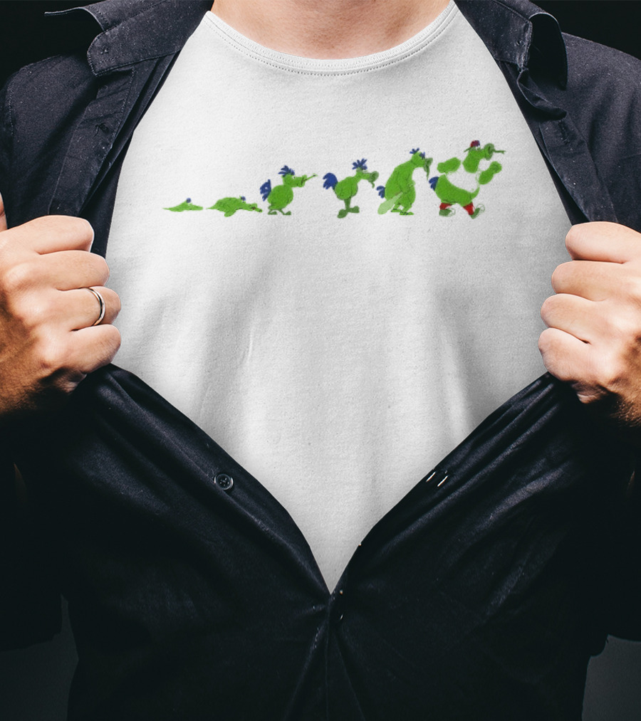 Philadelphia Phillies Phanatic Evolution Chart T-Shirt