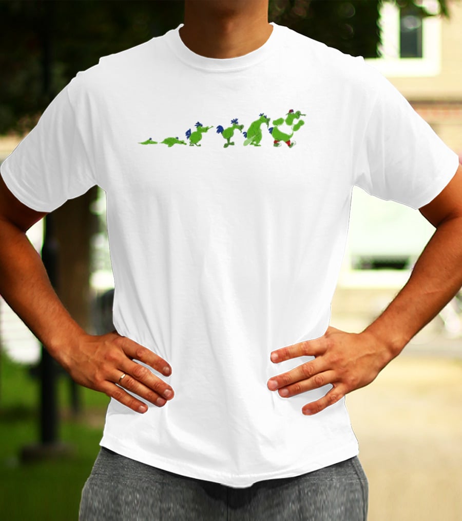 Philadelphia Phillies Phanatic Evolution Chart T-Shirt