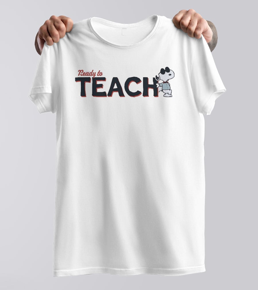 Snoopy Ready To Teach With Chalkboard Peanuts T-Shirt