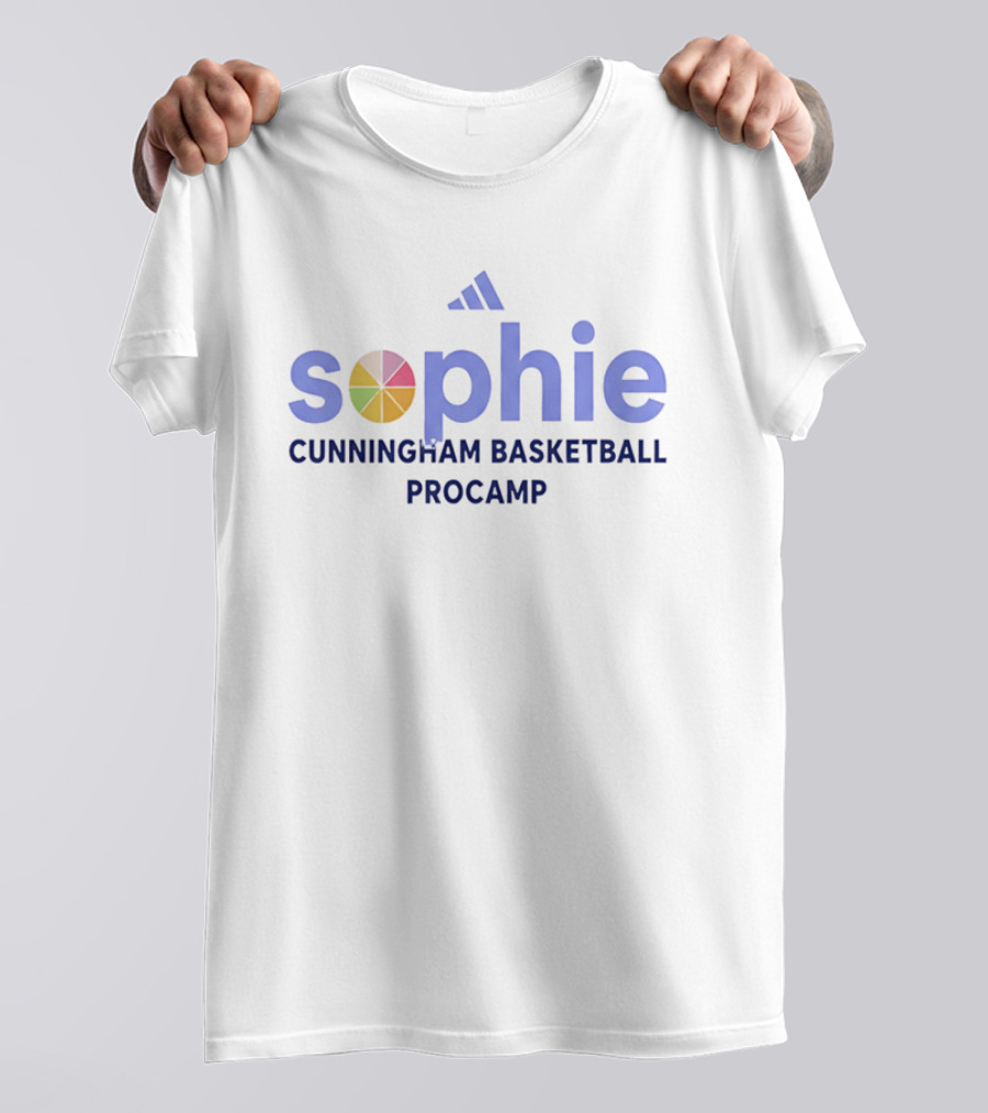 Sophie Cunningham Basketball Procamp Adidas Multi Color Wheel T-Shirt