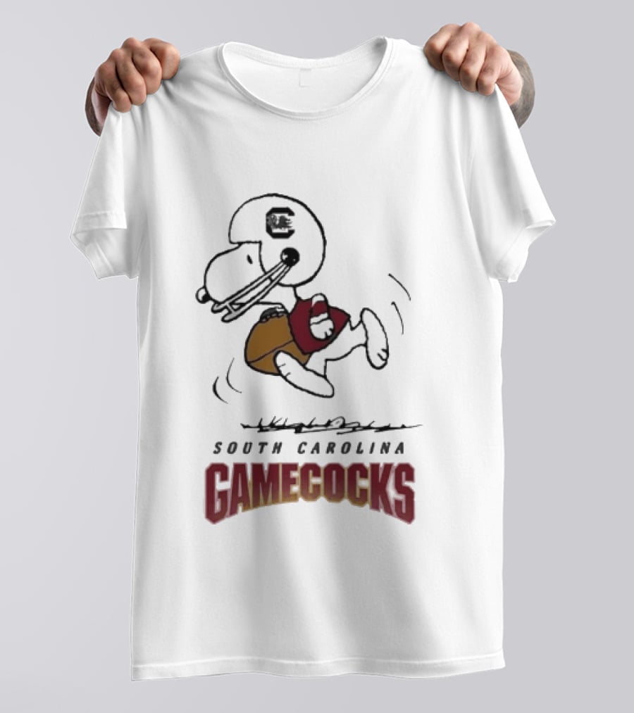 South Carolina Gamecocks Peanuts Snoopy Football T-Shirt