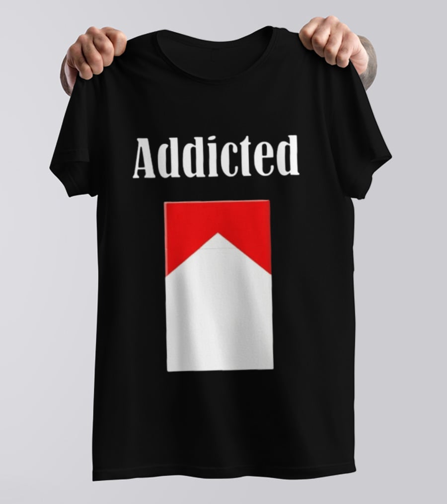 Addicted Cigarette Pack Minimalist Marlboro T-Shirt