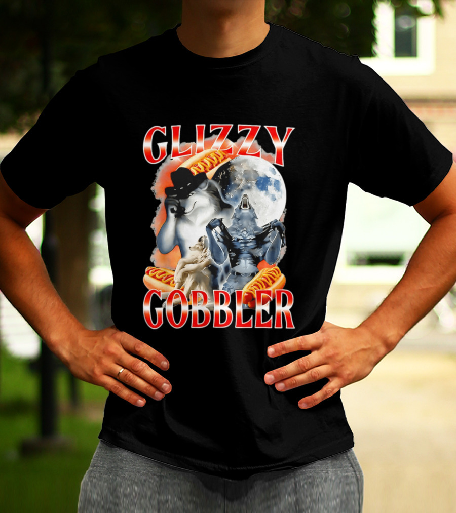 Glizzy Gobbler Wolf Moon Hot Dog Meme T-Shirt