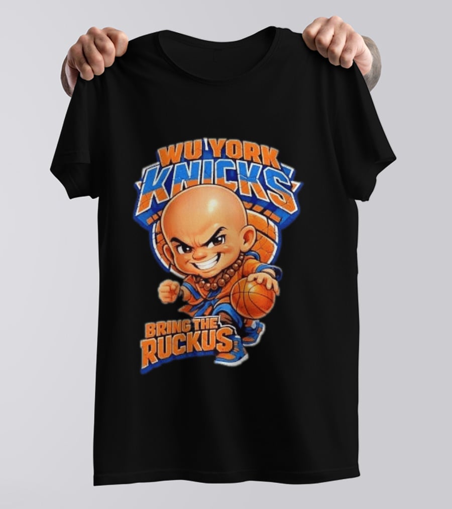 Wu York Knicks Bring The Ruckus Basketball Shaolin Monastic T-Shirt
