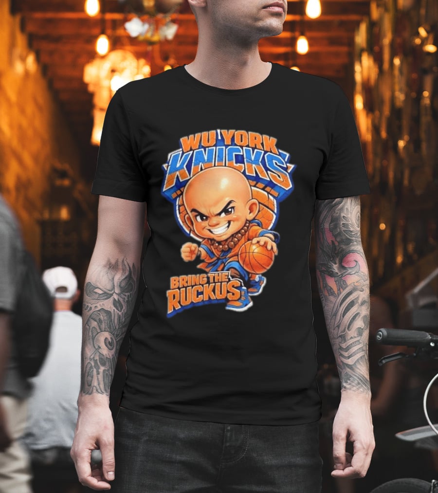 Wu York Knicks Bring The Ruckus Basketball Shaolin Monastic T-Shirt