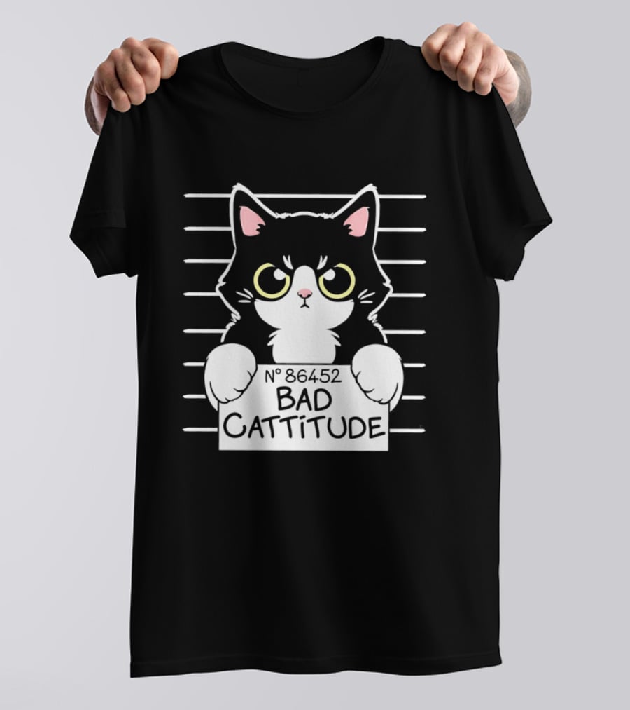 Bad Cattitude Cat Shot N° 35452 T-Shirt