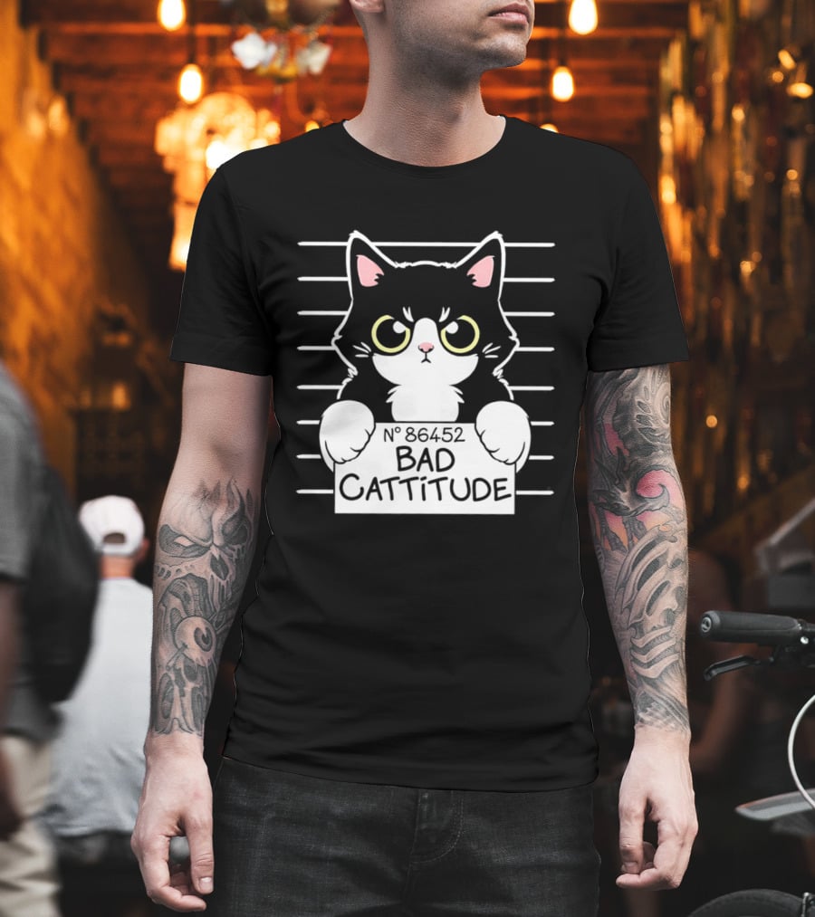Bad Cattitude Cat Shot N° 35452 T-Shirt