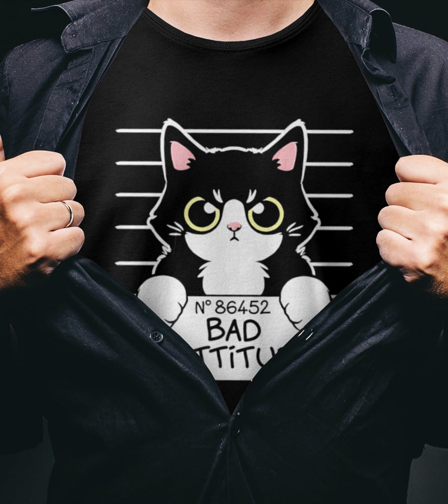 Bad Cattitude Cat Shot N° 35452 T-Shirt
