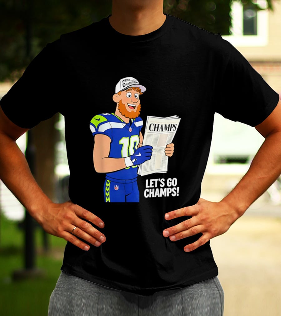 Champs Let's Go Champs Seattle Seahawks Football Fan Celebration T-Shirt