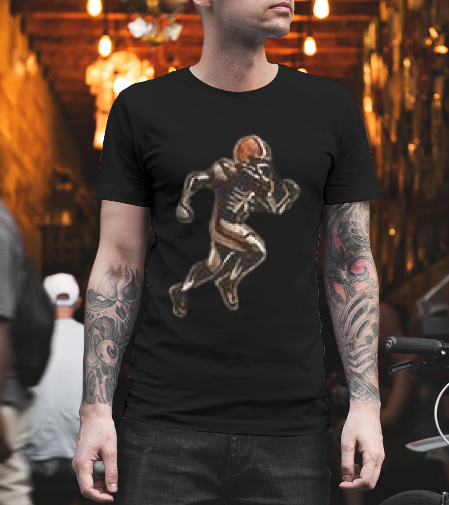 Cleveland Browns Skeleton Football Fan Spirit Runs In My Blood T-Shirt