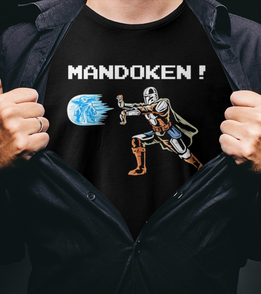 Mandoken The Mandalorian Grogu Force Move Fusion T-Shirt