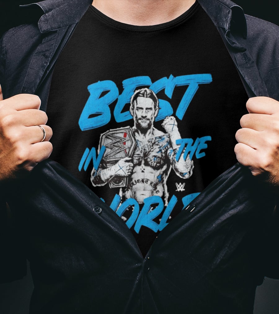 CM Punk Best In The World WWE Champion Sketch T-Shirt