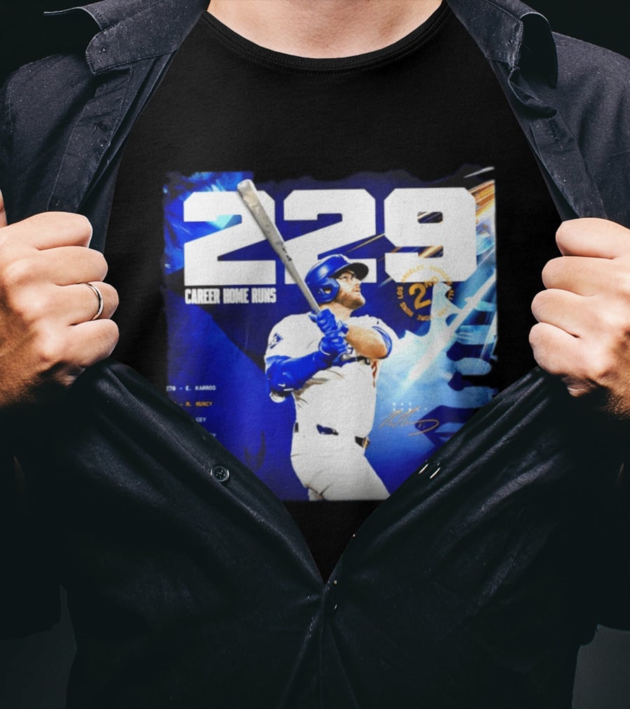 Max Muncy Los Angeles Dodgers 229 Career Home Runs Celebration MLB Champions T-Shirt