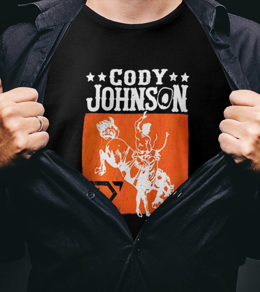 Cody Johnson Cowboy Rodeo Bucking Horse Vintage Western T-Shirt