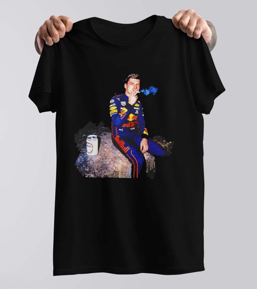 Max Verstappen Red Bull Racing Formula 1 Driver Smoking Racing Suit T-Shirt