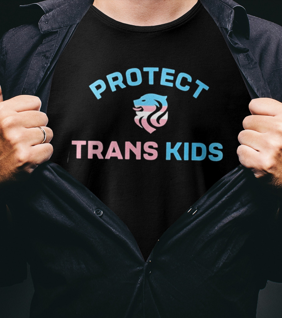 Protect Trans Kids Lion With Pink Blue Colors Megan Rapinoe T-Shirt