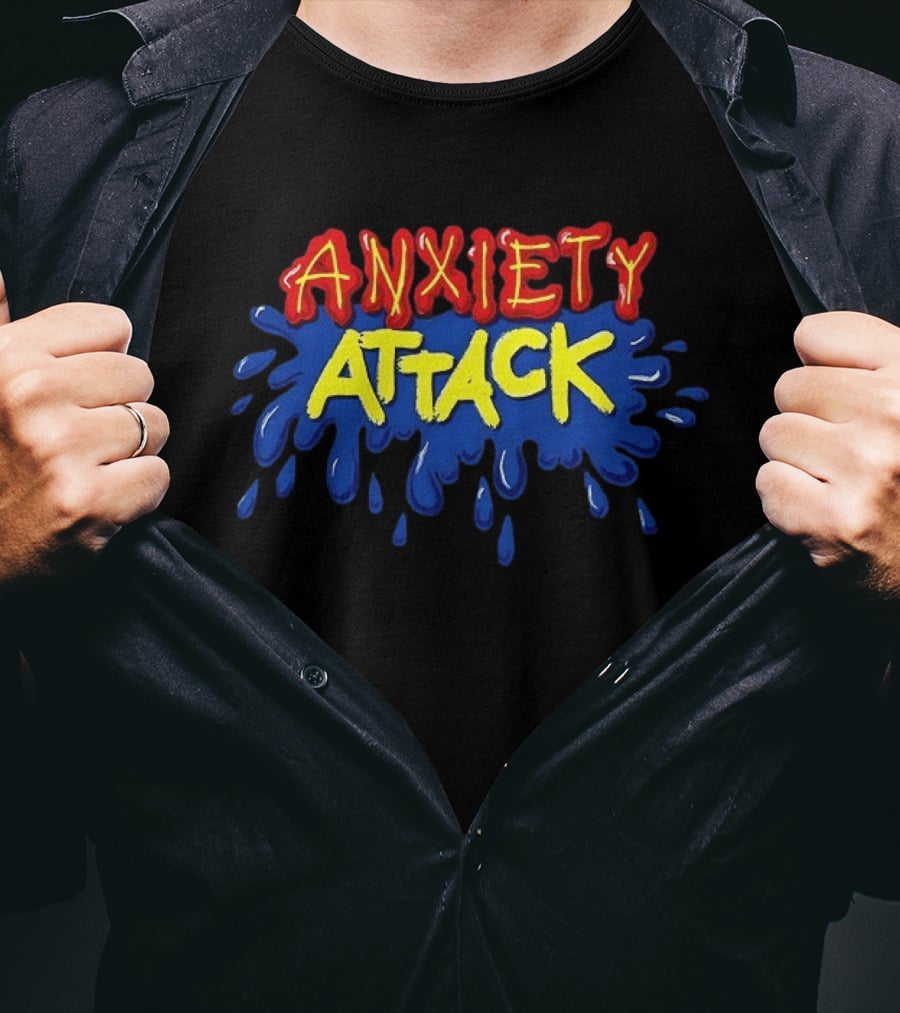 Anxiety Attack Mental Health Awareness Cartoon T-Shirt