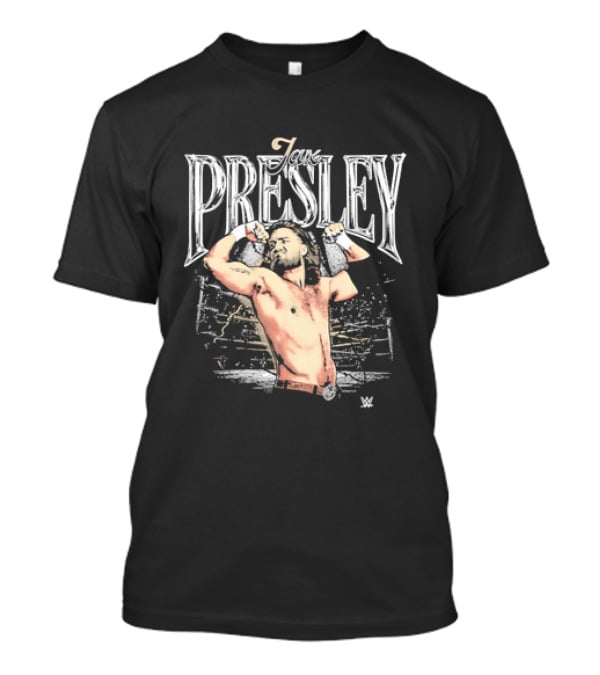 Jax Presley Flexing Muscles WWE Presley Backdrop T-Shirt