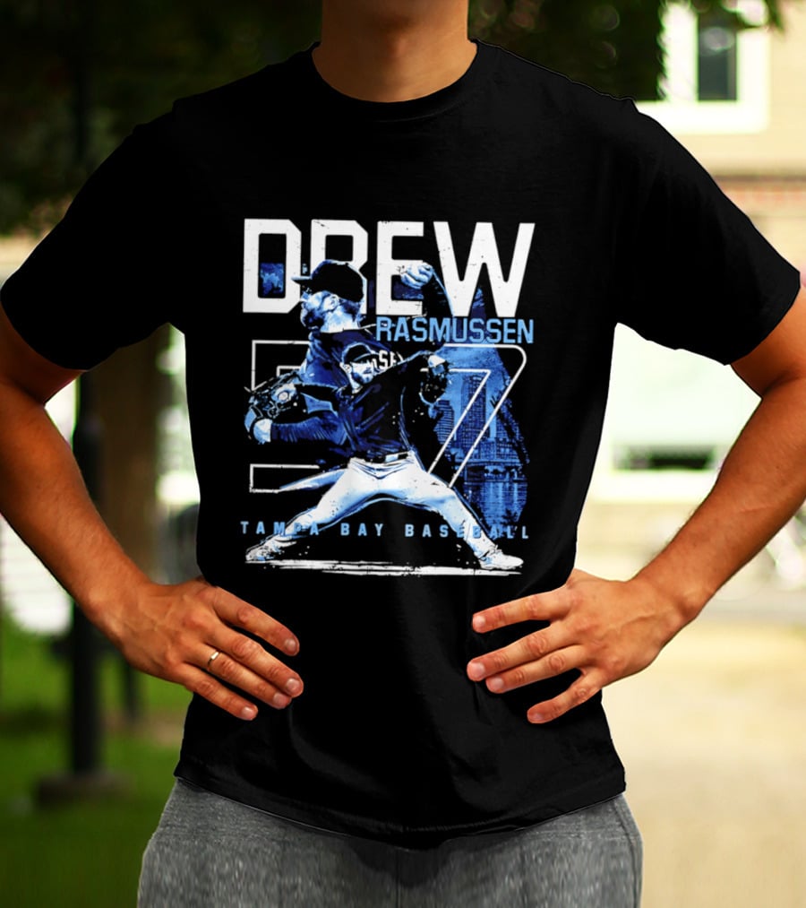 Drew Rasmussen 57 Tampa Bay Baseball T-Shirt