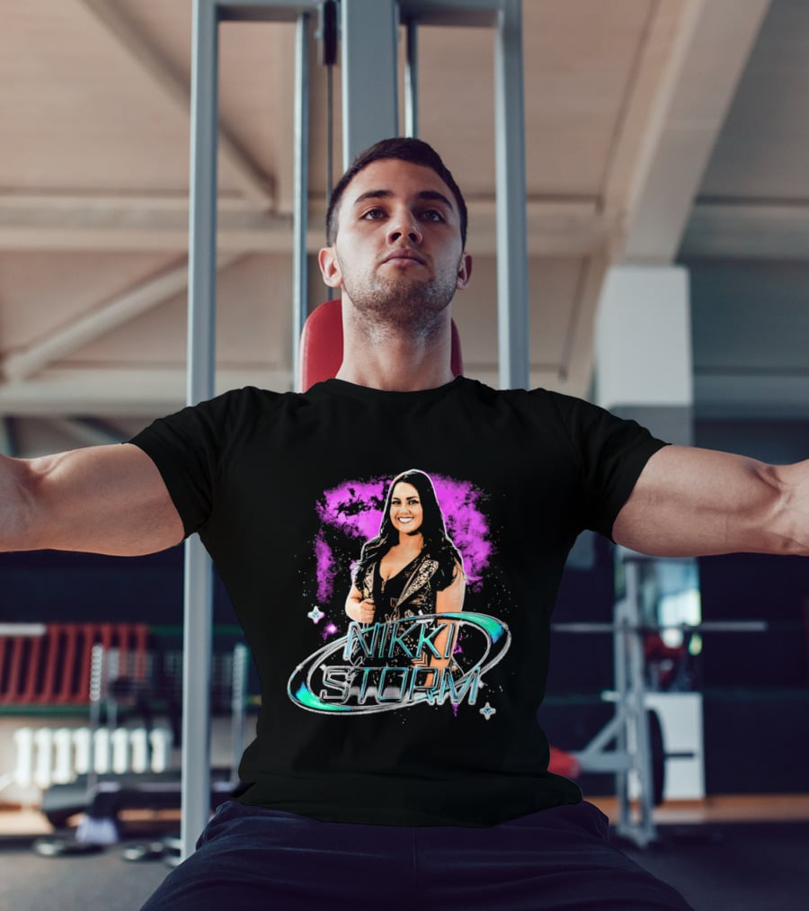 Nikki Storm Wrestling Pink And Teal Comic T-Shirt
