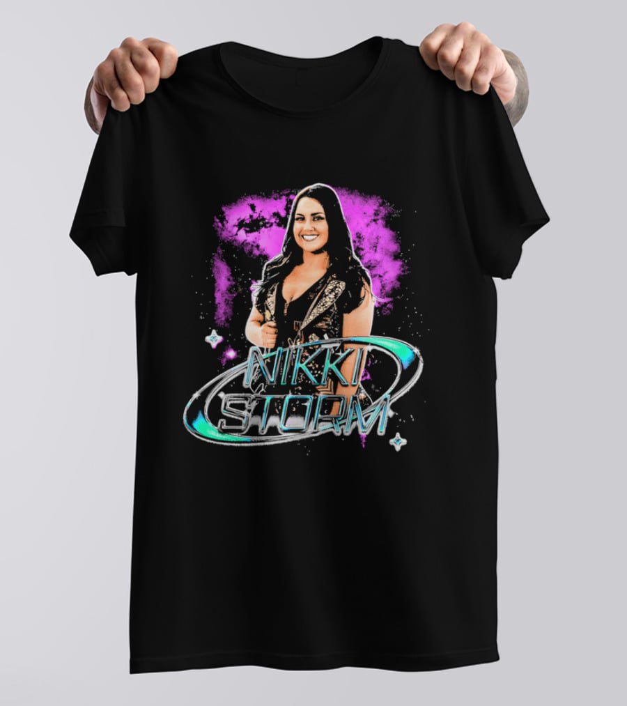 Nikki Storm Wrestling Pink And Teal Comic T-Shirt