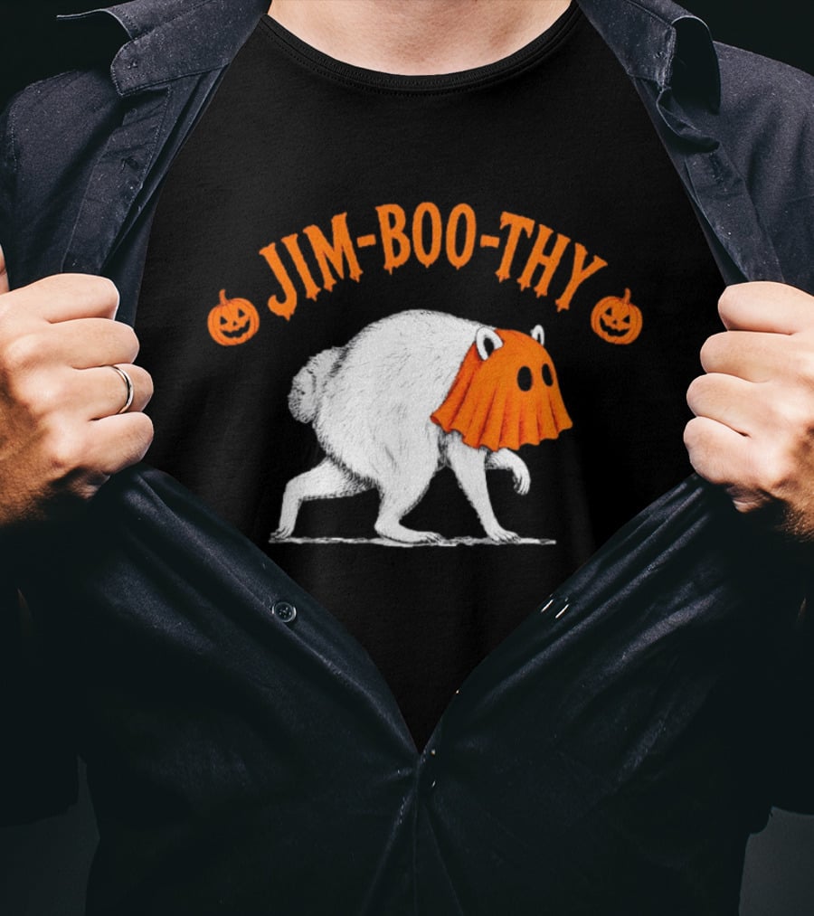 Jim Boo Thy Trash Panda Ghost Raccoon Halloween Meme T-Shirt