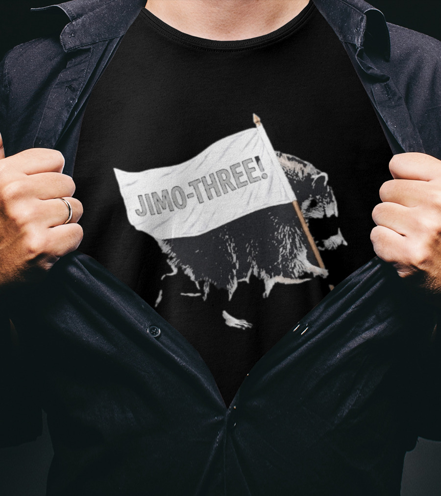 Jimothy Raccoon Seattle Storm Jimo Three Flag T-Shirt