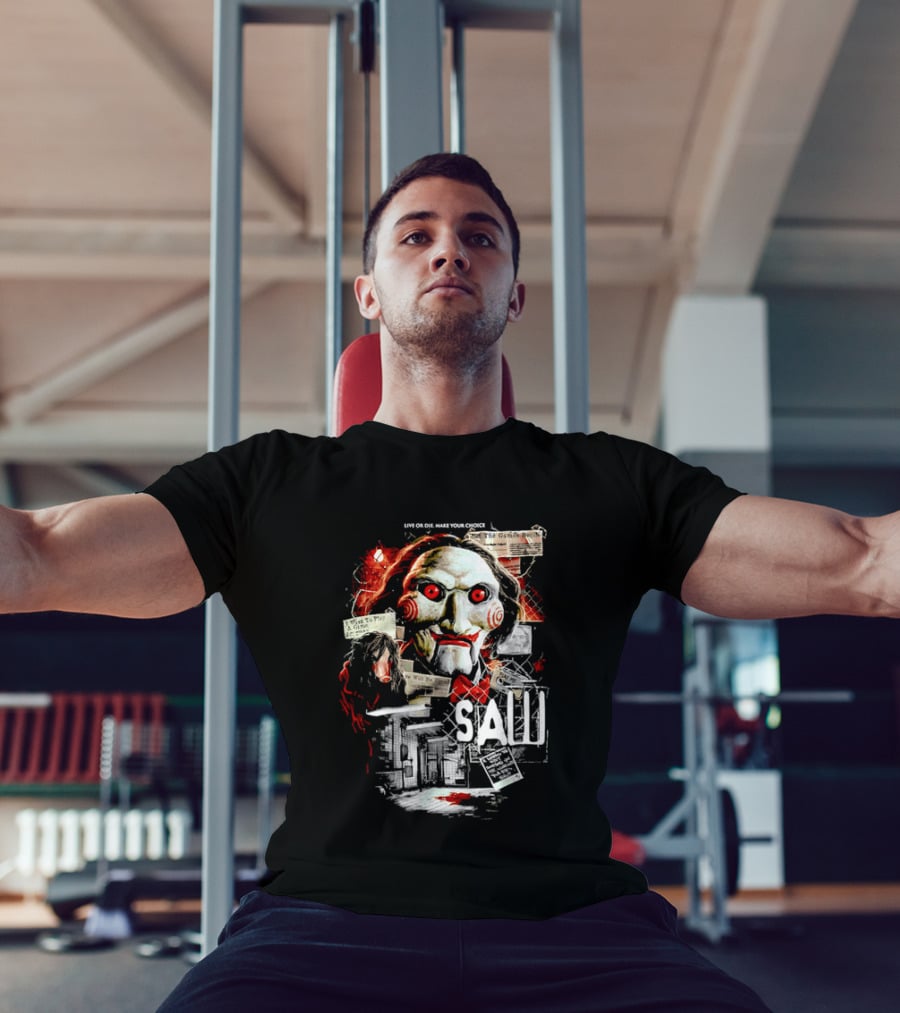 Live Or Die Make Your Choice Saw I Want To Play A Game Sometimes You See More With Your Eyes Shut X Marks The Spot T-Shirt