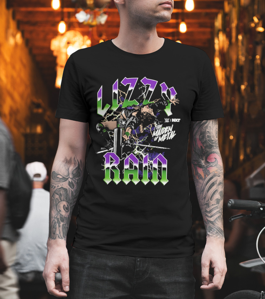 Lizzy Rain NXT The Maiden Of Metal WWE Floral Power T-Shirt