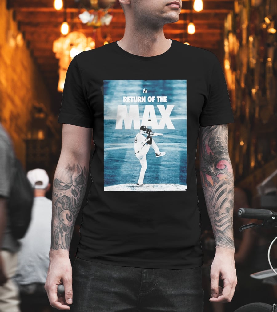 Return Of The Max Fried New York Yankees 54 MLB Pitching Action T-Shirt