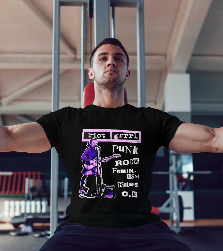 Riot Grrrl Punk Rock Feminism Rules OK T-Shirt