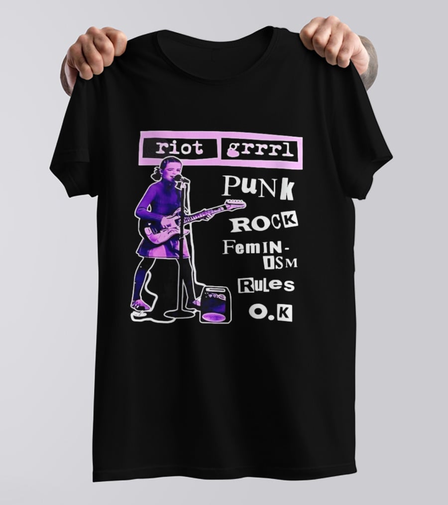Riot Grrrl Punk Rock Feminism Rules OK T-Shirt