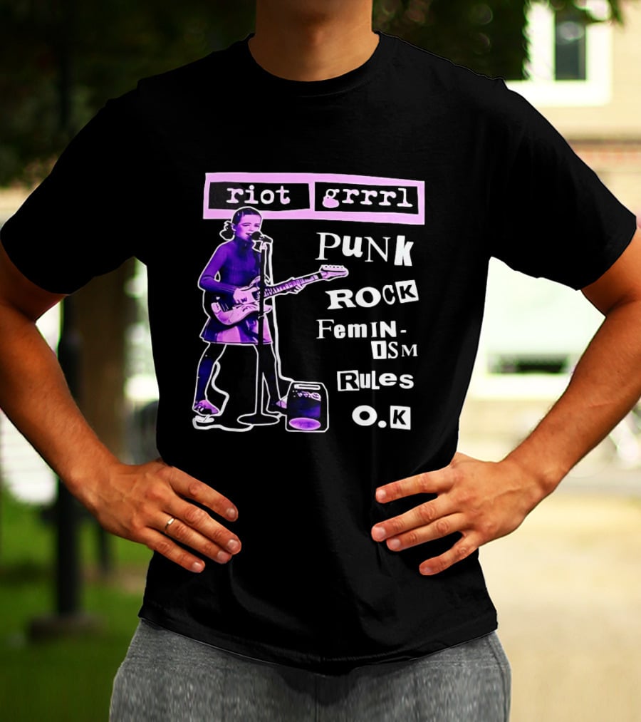 Riot Grrrl Punk Rock Feminism Rules OK T-Shirt