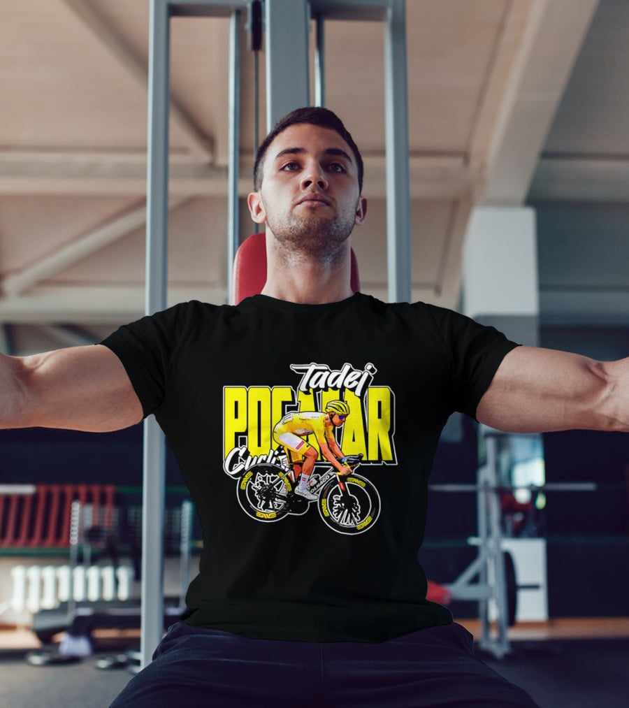 Tadej Pogacar Cycling Yellow Jersey Race Champion T-Shirt