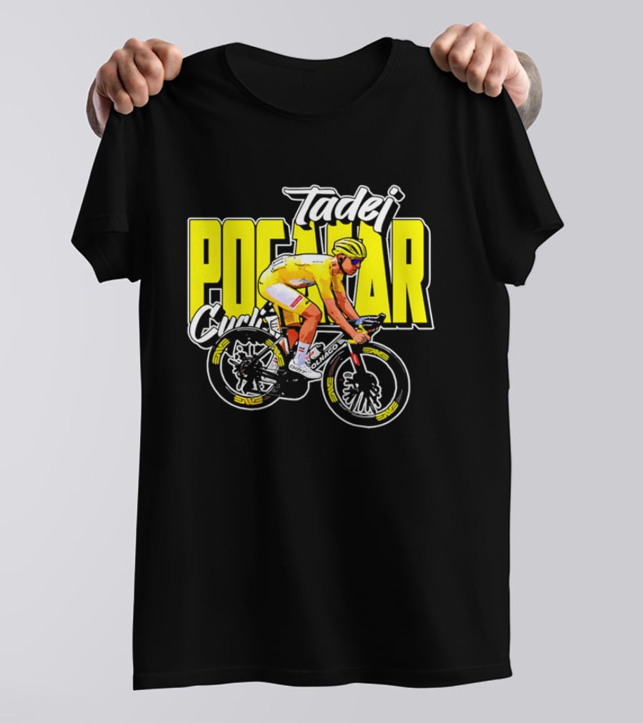 Tadej Pogacar Cycling Yellow Jersey Race Champion T-Shirt