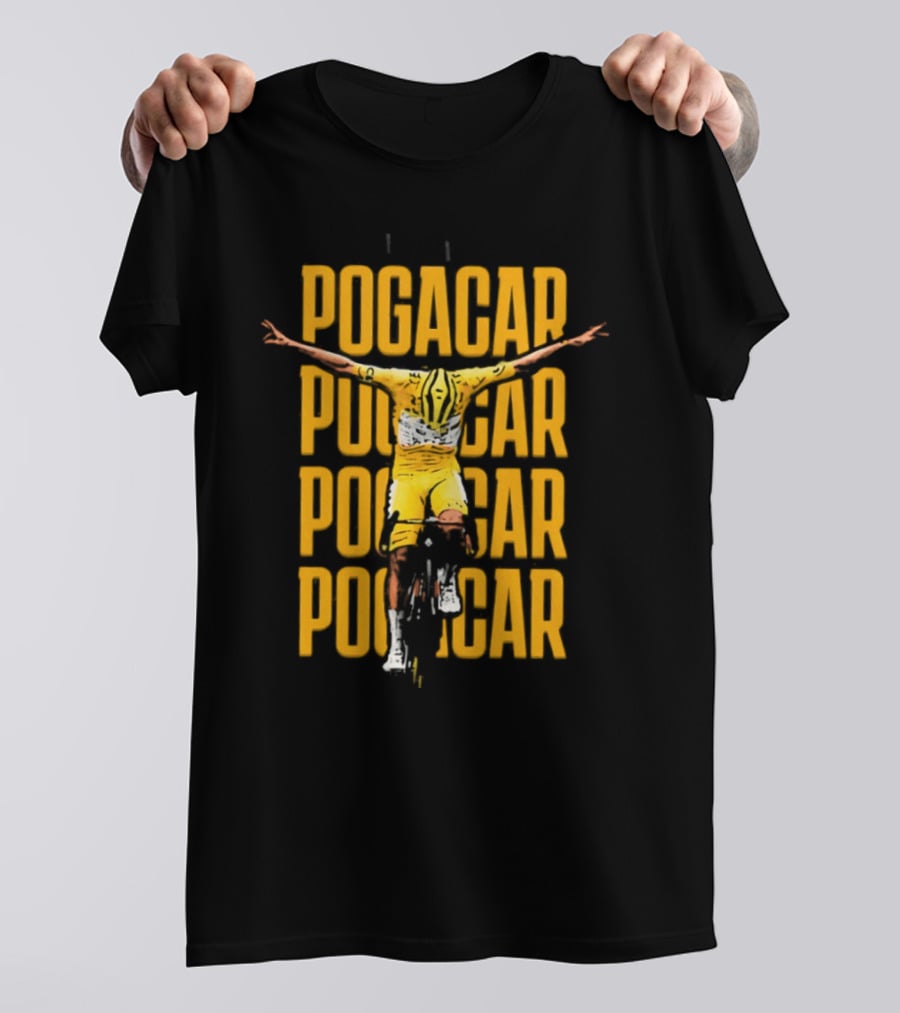 Pogacar Yellow Victory Celebration Moment T-Shirt