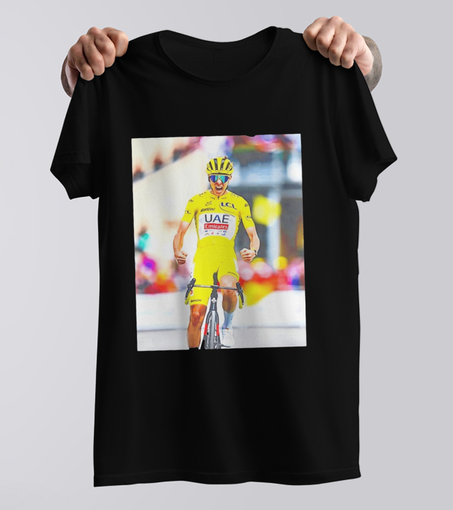 Tadej Pogačar UAE Team Emirates Tour De France Victory Moment T-Shirt