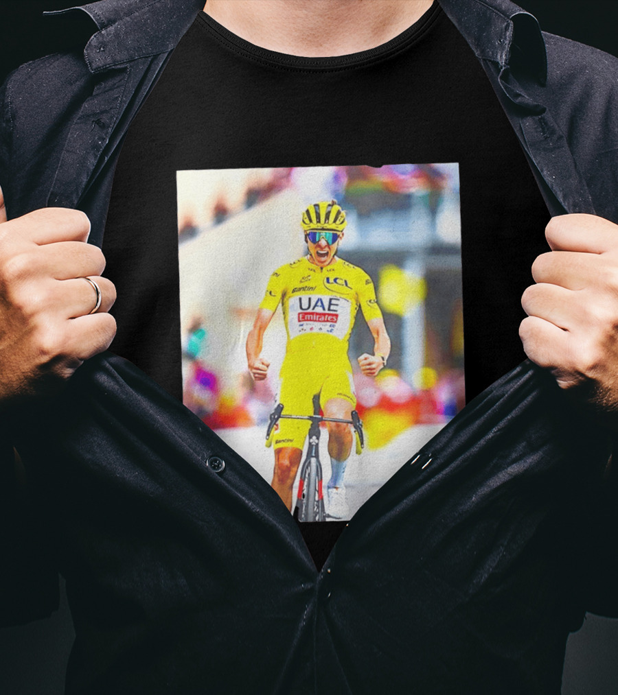Tadej Pogačar UAE Team Emirates Tour De France Victory Moment T-Shirt